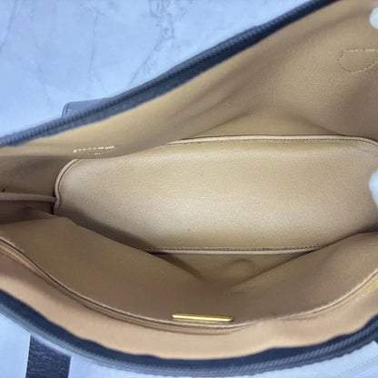 Christian Dior Hand Bag Tote Purse Trotter PVC Leather Black Authentic