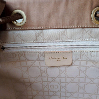 Christian Dior Shoulder Bag Purse Cannage Camel Authentic