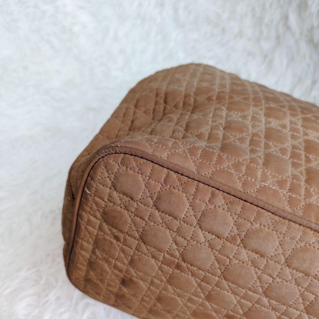 Christian Dior Shoulder Bag Purse Cannage Camel Authentic