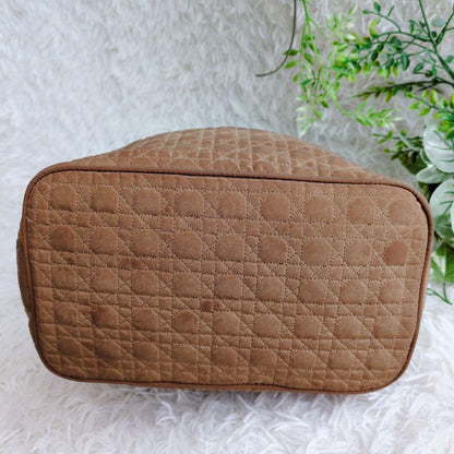 Christian Dior Shoulder Bag Purse Cannage Camel Authentic