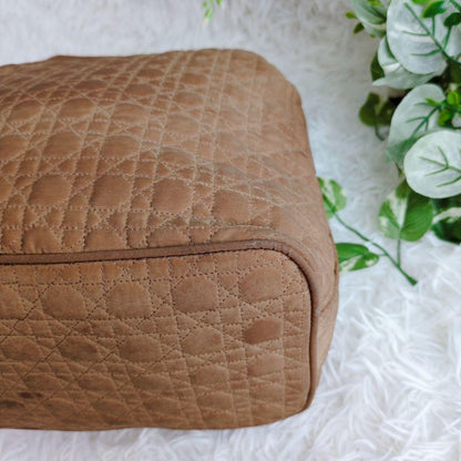 Christian Dior Shoulder Bag Purse Cannage Camel Authentic