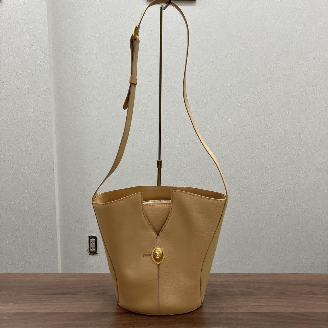 Christian Dior Shoulder Bag Purse CD Beige Authentic