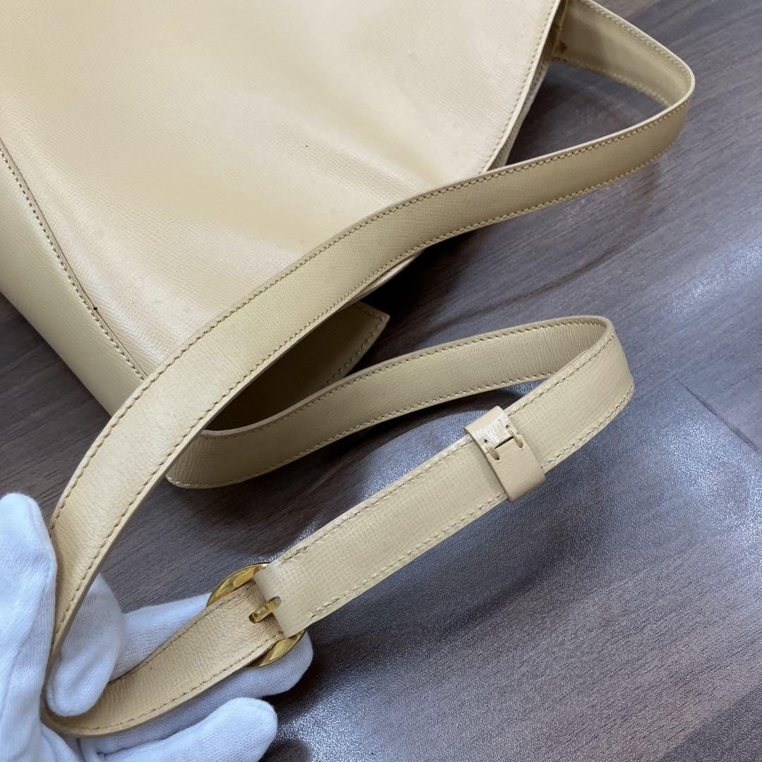 Christian Dior Shoulder Bag Purse CD Beige Authentic