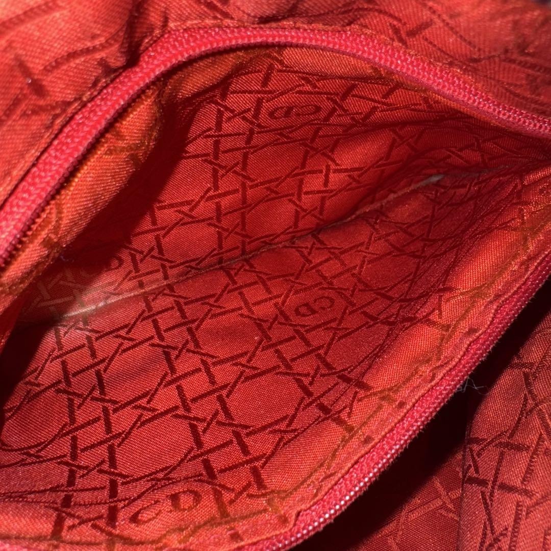 Christian Dior Hand Bag Tote Purse Cannage Nylon Black Authentic
