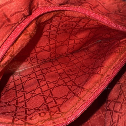Christian Dior Hand Bag Tote Purse Cannage Nylon Black Authentic