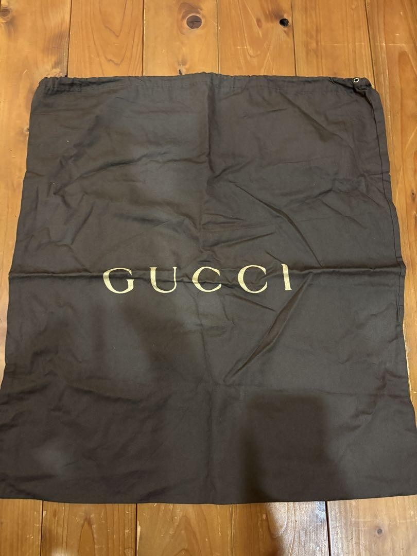 GUCCI Hand Bag Tote Purse Logo Canvas Leather White Yellow Authentic