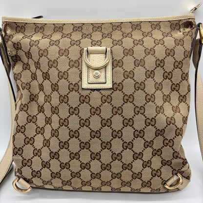 GUCCI Shoulder Bag Purse GG Canvas Beige Authentic