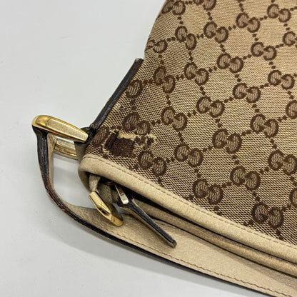 GUCCI Shoulder Bag Purse GG Canvas Beige Authentic