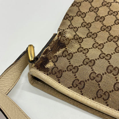GUCCI Shoulder Bag Purse GG Canvas Beige Authentic