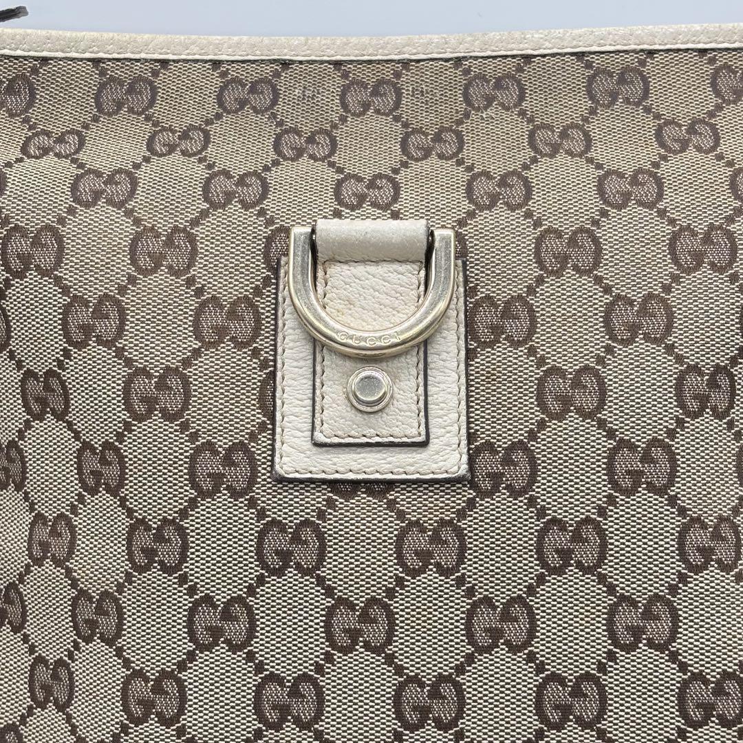 GUCCI Shoulder Bag Purse GG Canvas Beige Authentic