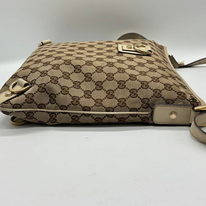 GUCCI Shoulder Bag Purse GG Canvas Beige Authentic