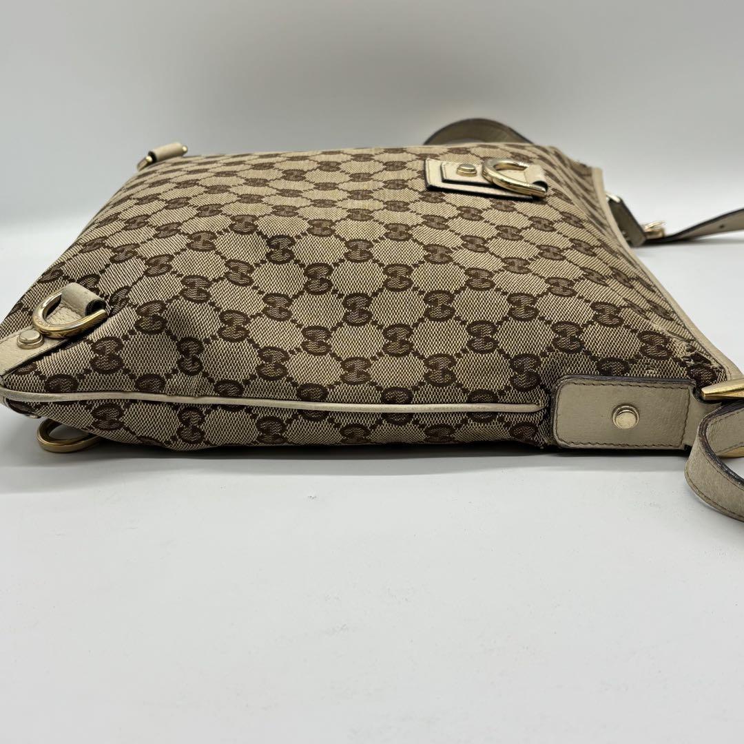 GUCCI Shoulder Bag Purse GG Canvas Beige Authentic