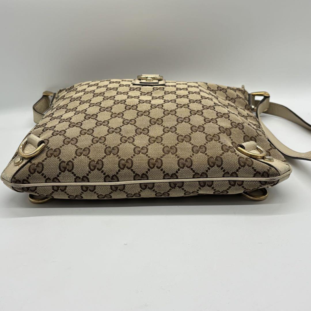 GUCCI Shoulder Bag Purse GG Canvas Beige Authentic