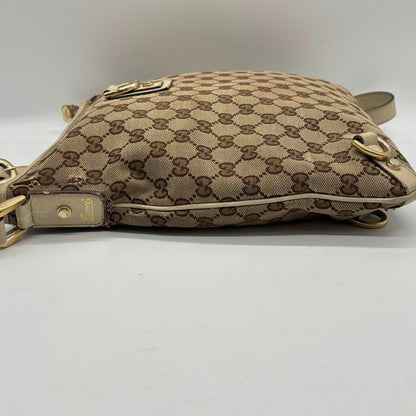 GUCCI Shoulder Bag Purse GG Canvas Beige Authentic