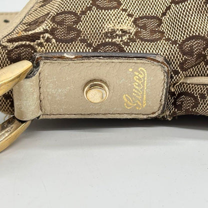 GUCCI Shoulder Bag Purse GG Canvas Beige Authentic