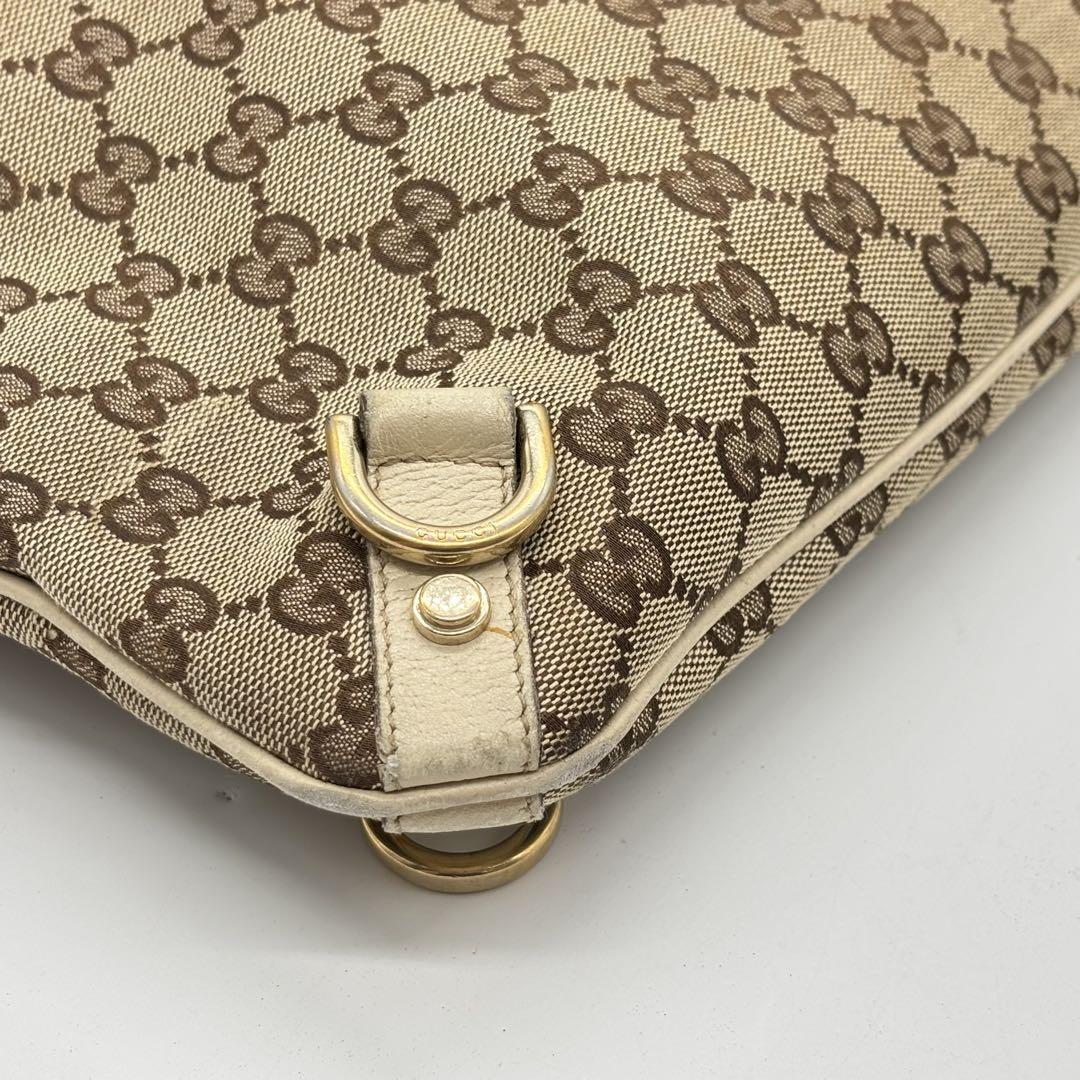 GUCCI Shoulder Bag Purse GG Canvas Beige Authentic
