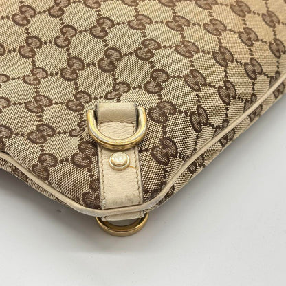 GUCCI Shoulder Bag Purse GG Canvas Beige Authentic