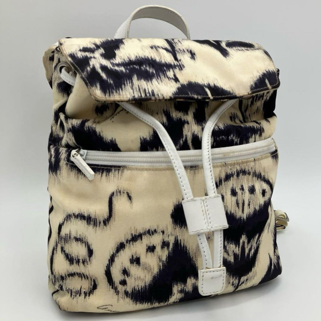GUCCI Mini Backpack Canvas White Authentic