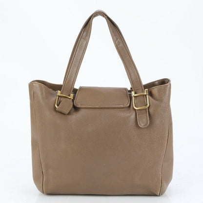 GUCCI Hand Bag Tote Purse Interlocking G Leather Beige Authentic