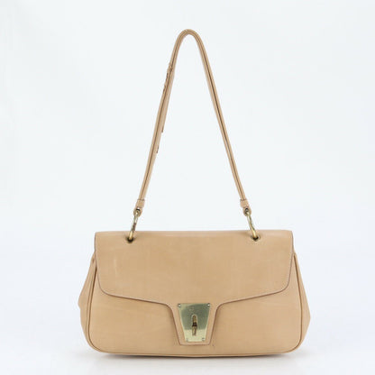 GUCCI Shoulder Bag Purse Leather Beige Authentic