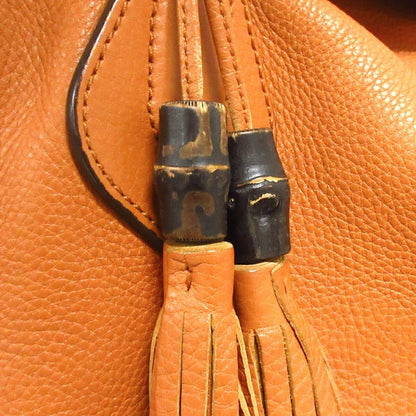 GUCCI Hand Bag Tote Purse Leather Light Brown Authentic