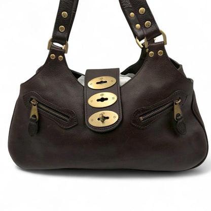 MULBERRY Hand Bag Tote Purse Turn Lock Authentic