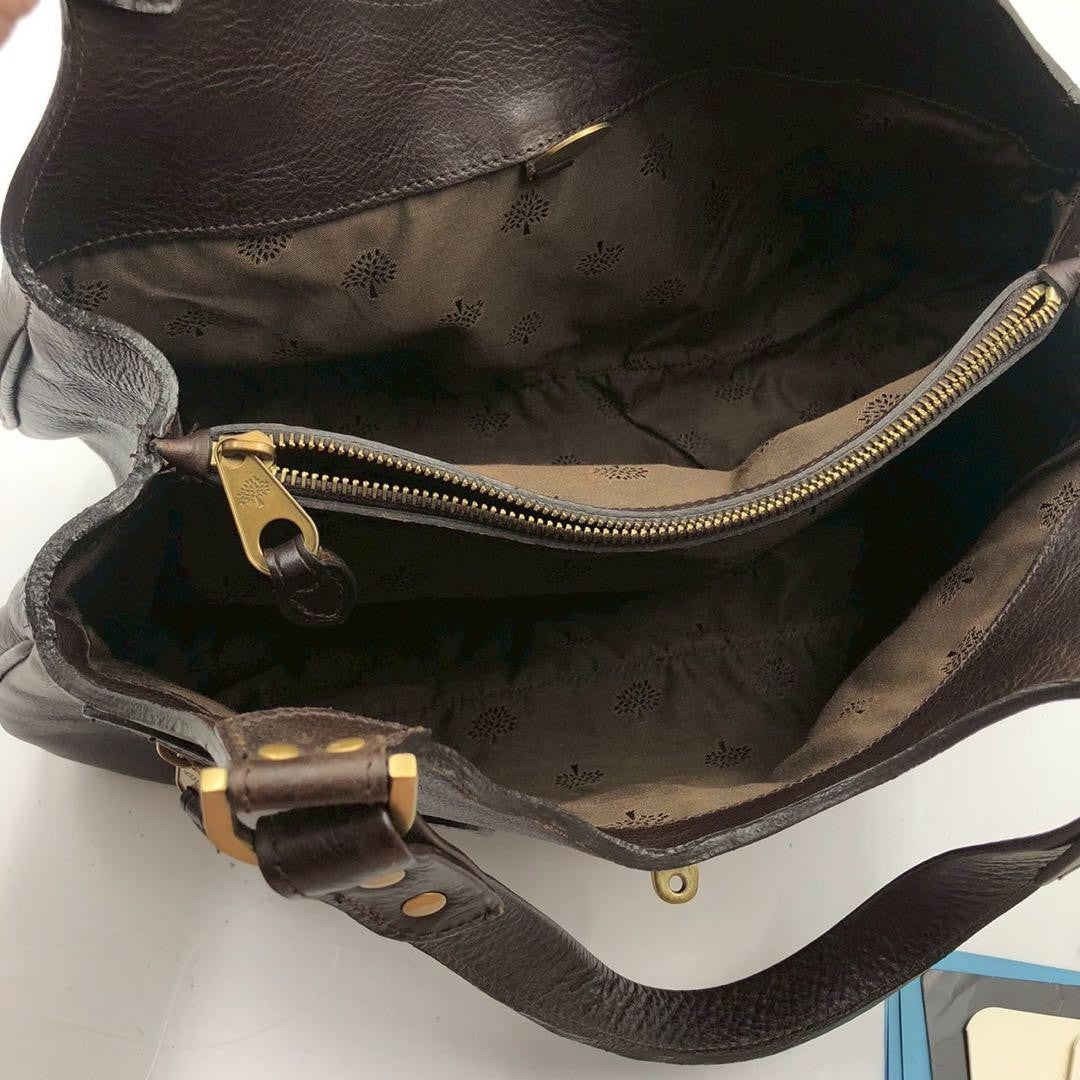 MULBERRY Hand Bag Tote Purse Turn Lock Authentic
