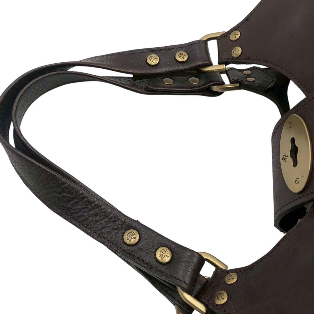 MULBERRY Hand Bag Tote Purse Turn Lock Authentic