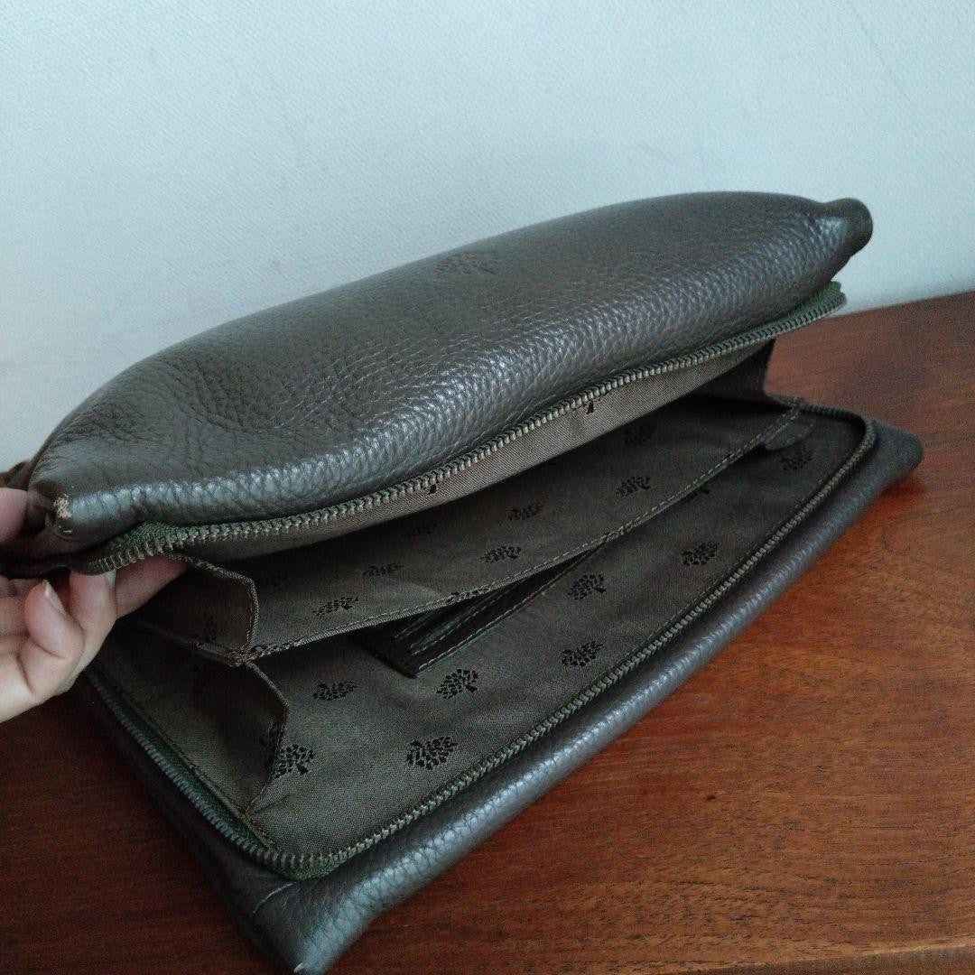 MULBERRY Hand Shoulder Bag Tote Purse Leather Dark Brown Authentic