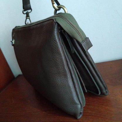 MULBERRY Hand Shoulder Bag Tote Purse Leather Dark Brown Authentic
