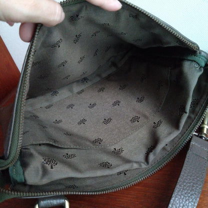 MULBERRY Hand Shoulder Bag Tote Purse Leather Dark Brown Authentic