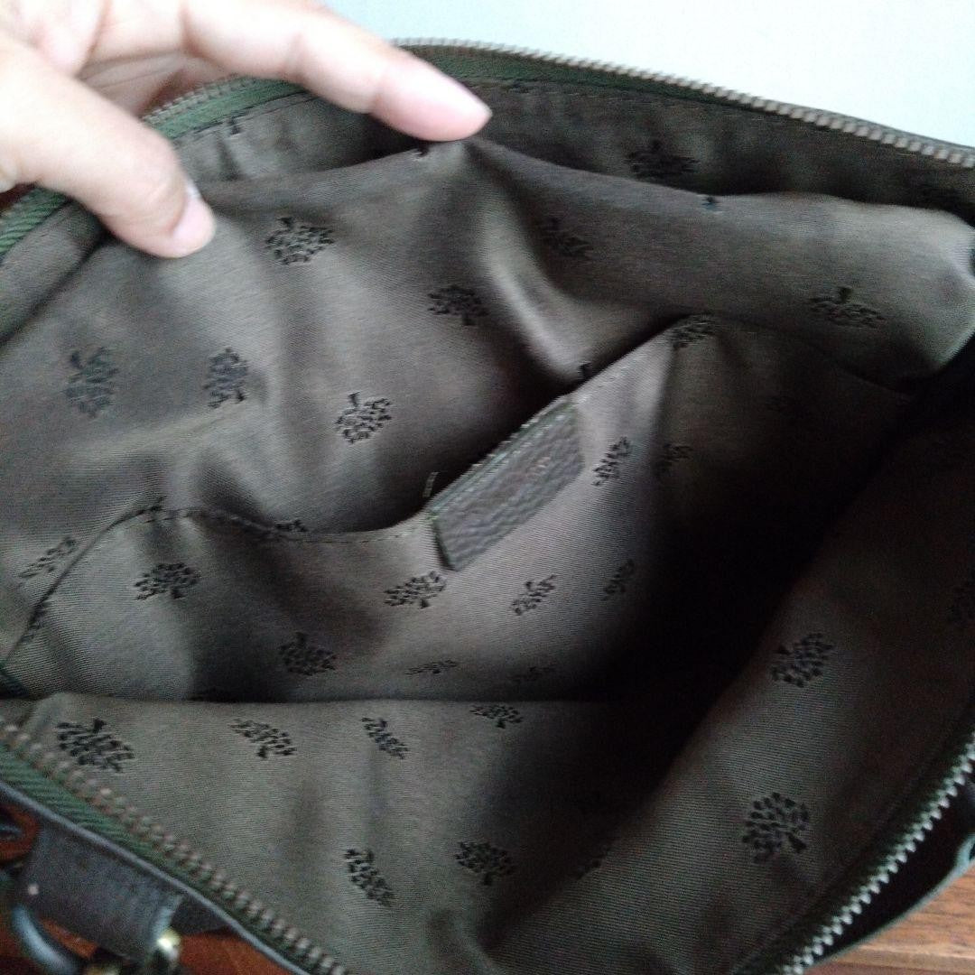 MULBERRY Hand Shoulder Bag Tote Purse Leather Dark Brown Authentic