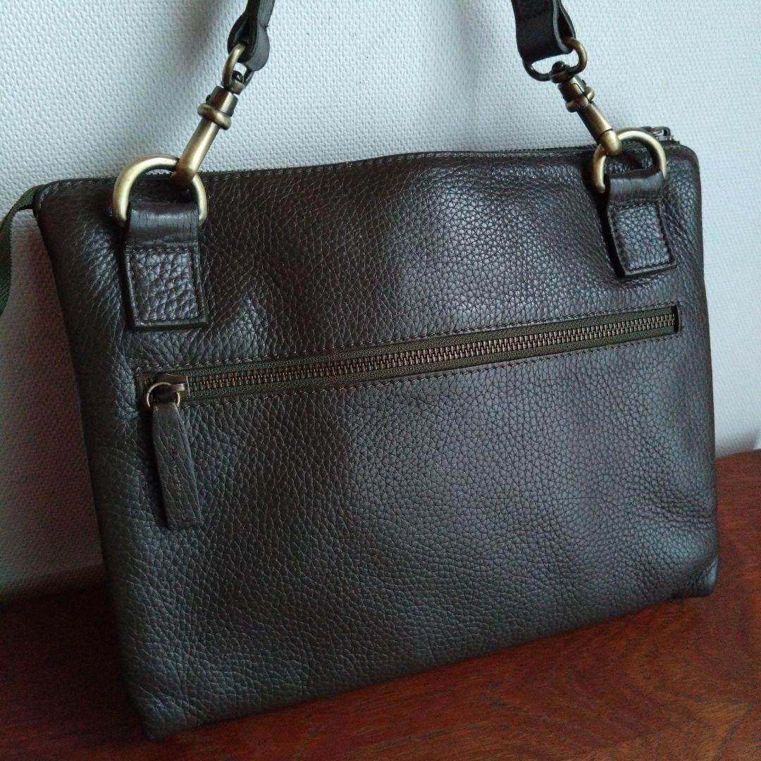 MULBERRY Hand Shoulder Bag Tote Purse Leather Dark Brown Authentic