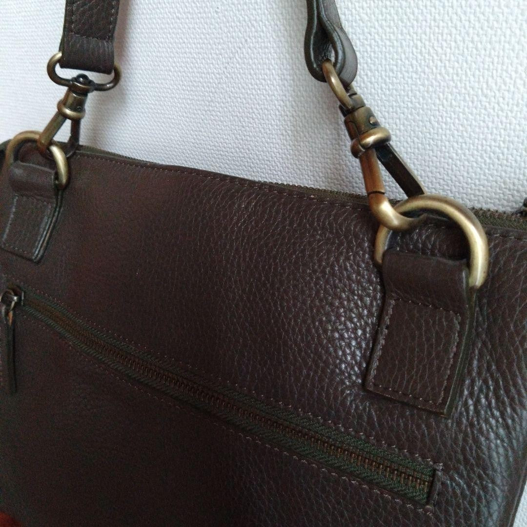 MULBERRY Hand Shoulder Bag Tote Purse Leather Dark Brown Authentic