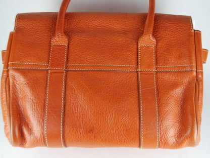 MULBERRY Mini Hand Bag Tote Purse Bayswater Leather Brown Authentic