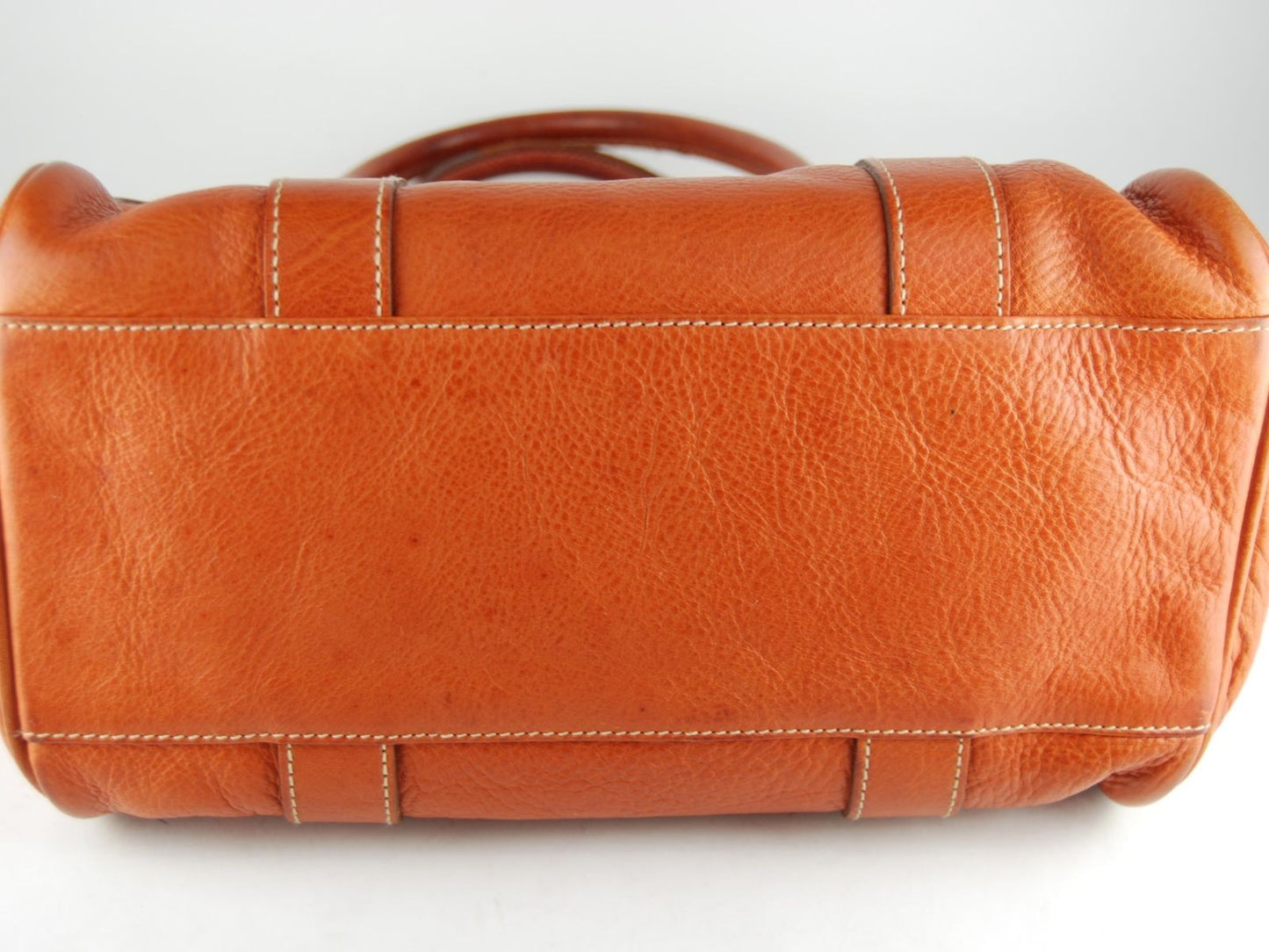 MULBERRY Mini Hand Bag Tote Purse Bayswater Leather Brown Authentic