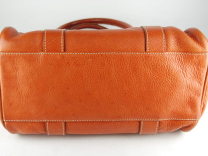 MULBERRY Mini Hand Bag Tote Purse Bayswater Leather Brown Authentic