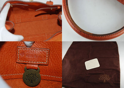 MULBERRY Mini Hand Bag Tote Purse Bayswater Leather Brown Authentic
