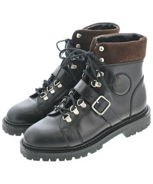 GUCCI Short Boots Shoes EU 36.5 US 6.5 Dark Brown Authentic