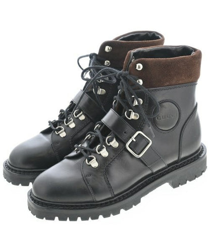 GUCCI Short Boots Shoes EU 36.5 US 6.5 Dark Brown Authentic