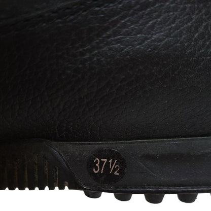 GUCCI Short Boots Shoes Interlocking G EU 37.5 US 7.5 Leather Black Authentic