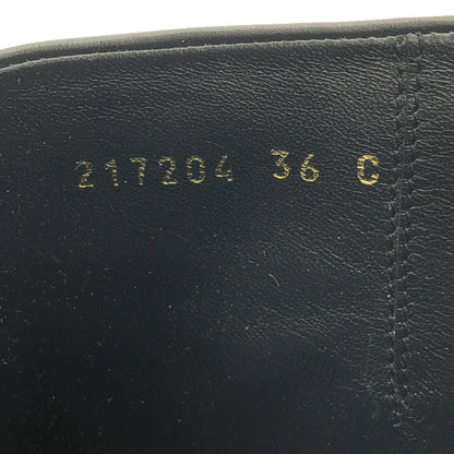 GUCCI Long Boots Shoes EU 36 US 6 Leather Black Authentic
