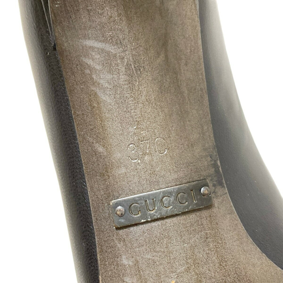 GUCCI Short Boots Shoes EU 37 US 7 Leather Black Authentic