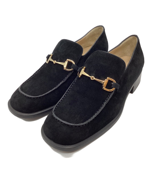 GUCCI Loafers Shoes Horse Bit EU 36 US 6 Black Authentic