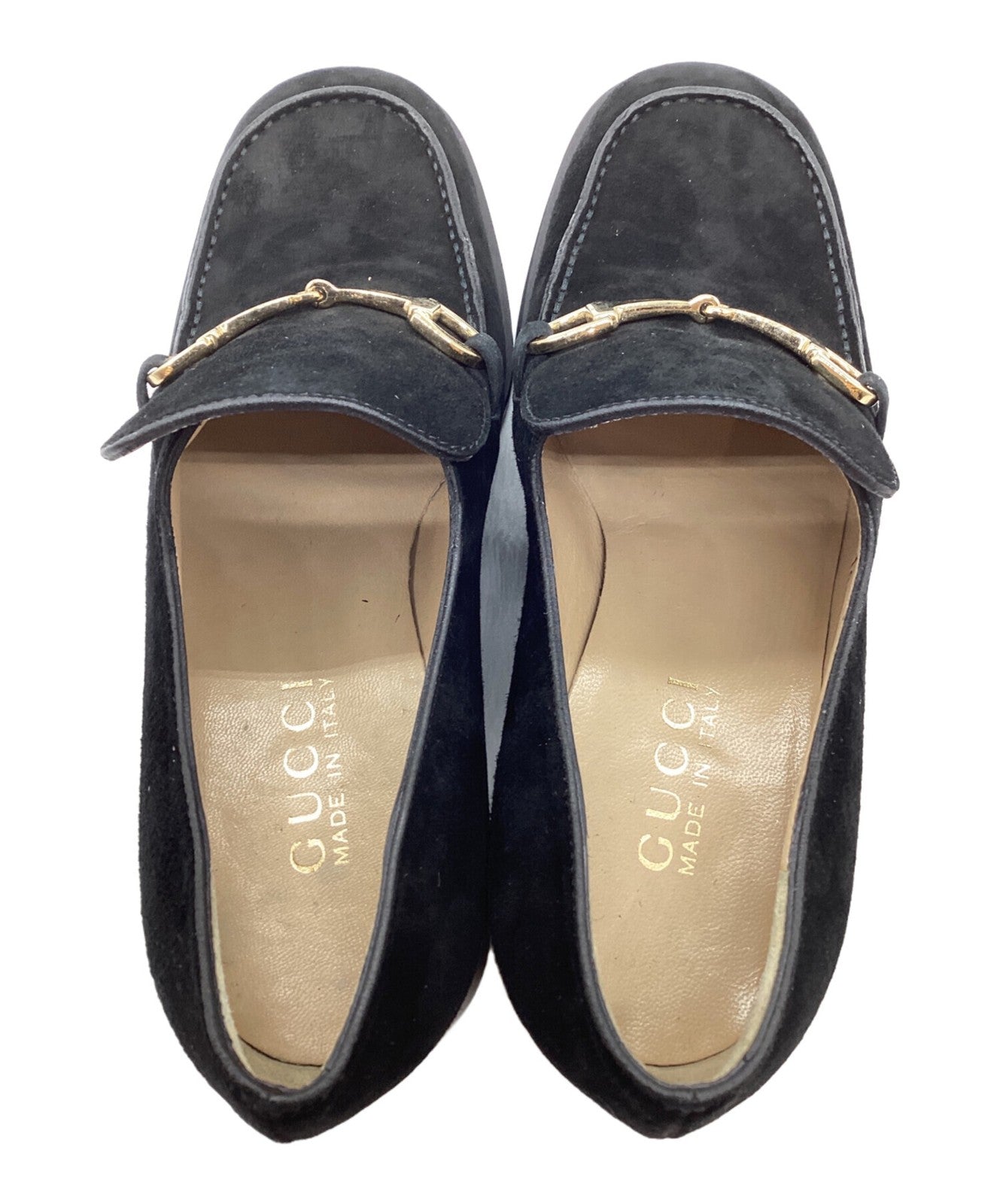 GUCCI Loafers Shoes Horse Bit EU 36 US 6 Black Authentic