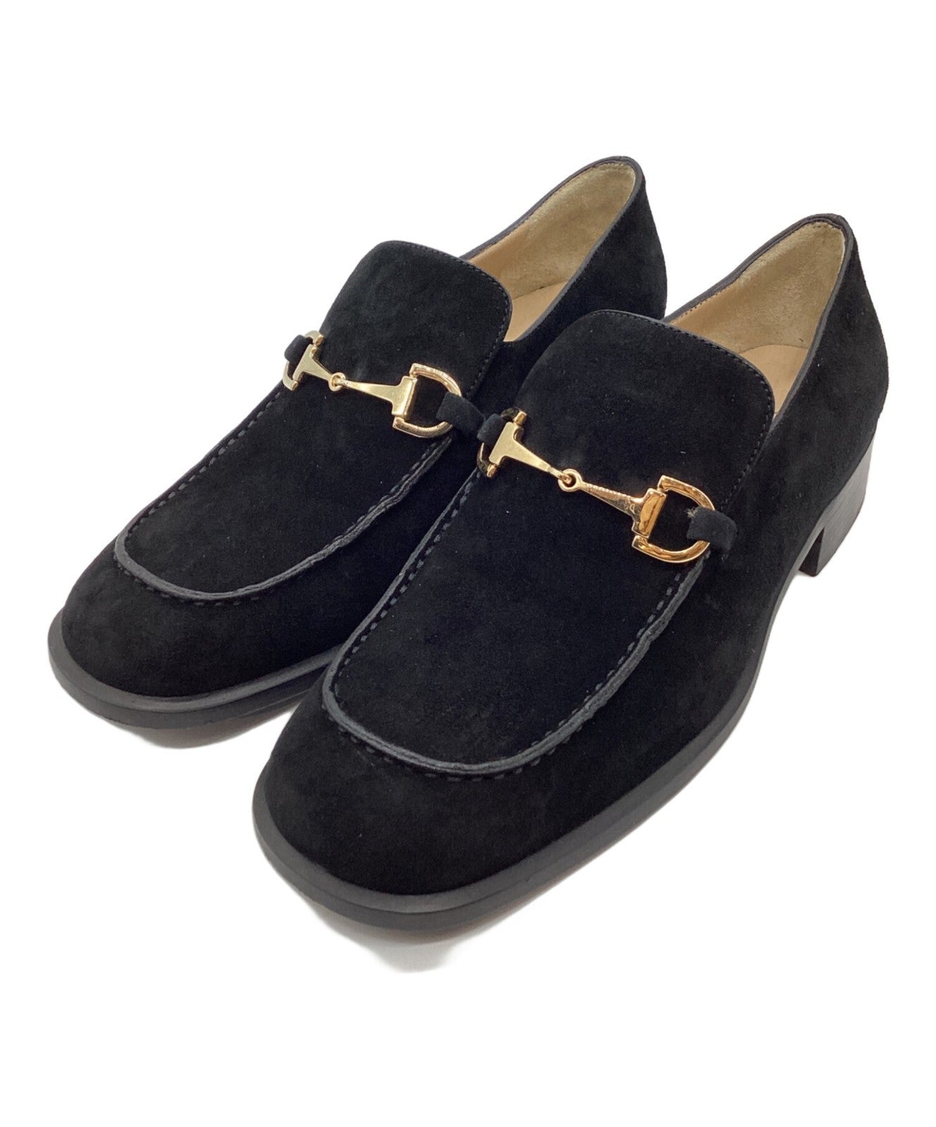 GUCCI Loafers Shoes Horse Bit EU 36 US 6 Black Authentic