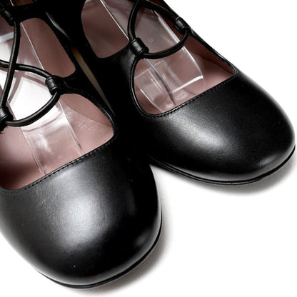 GUCCI Lace-up Ankle Boots Shoes EU 36 US 6 Leather Black Authentic