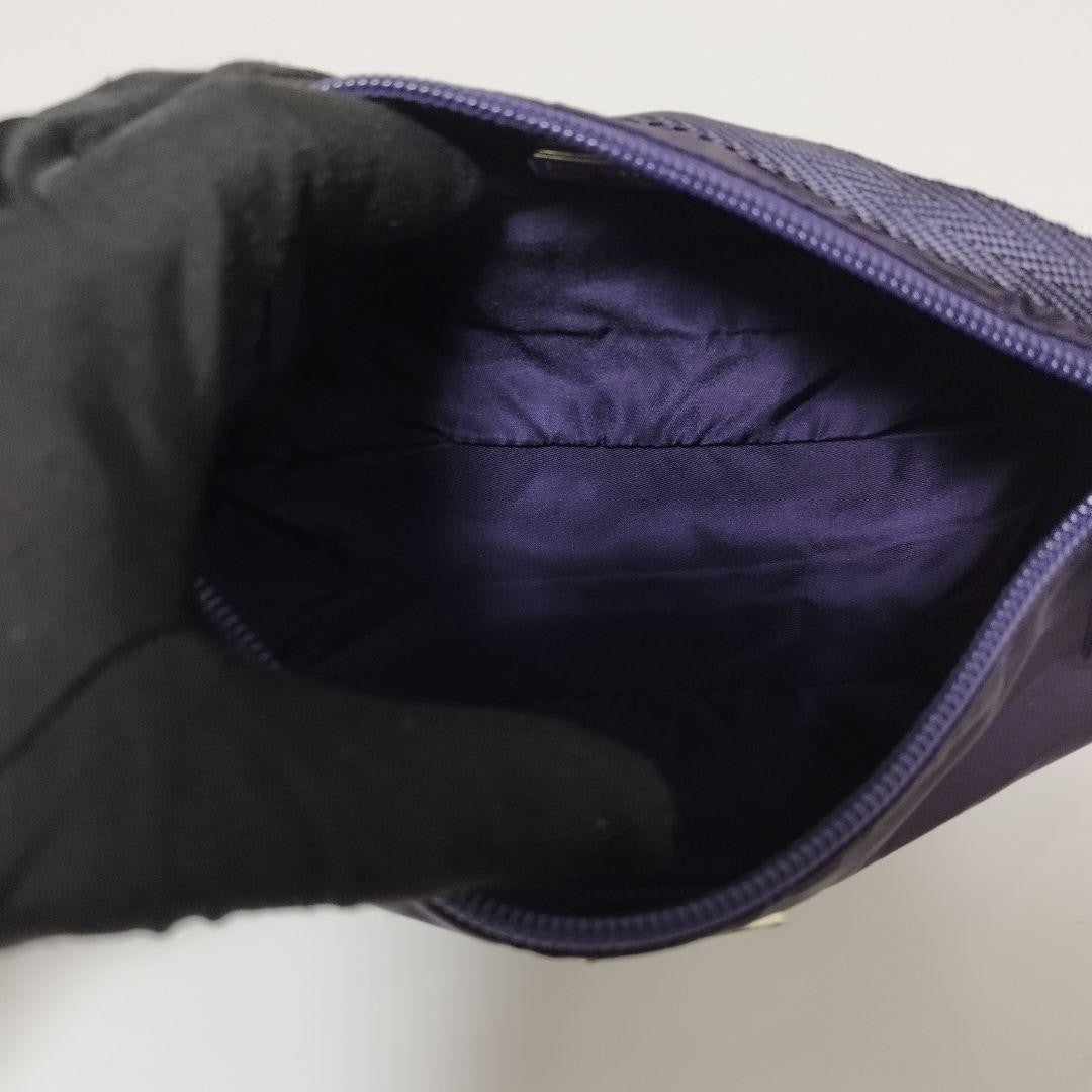 PRADA Accessory Bag Handbag Purse Logo Nylon Purple Authentic
