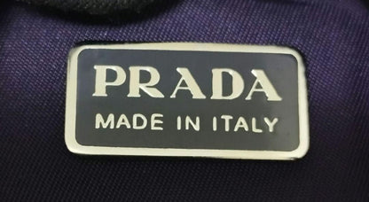 PRADA Accessory Bag Handbag Purse Logo Nylon Purple Authentic