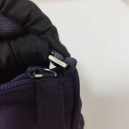 PRADA Accessory Bag Handbag Purse Logo Nylon Purple Authentic